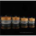 Hot selling bamboo small cosmetics jar, plastic acrylic cream jar 15ml 30ml 50ml 100ml